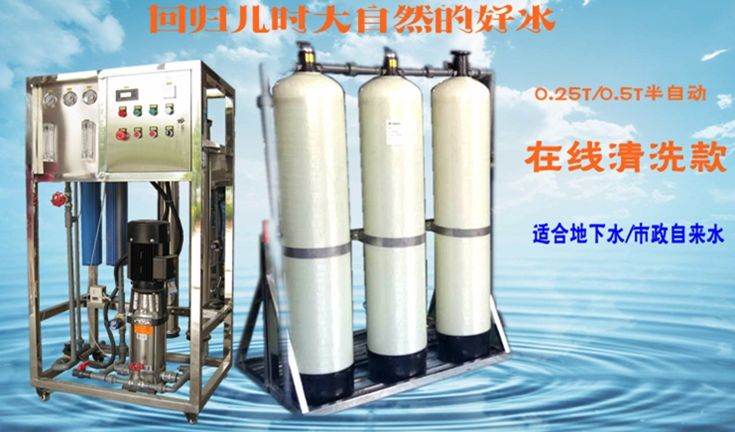0.25/0.5T手動反滲透水處理設(shè)備在線清洗款